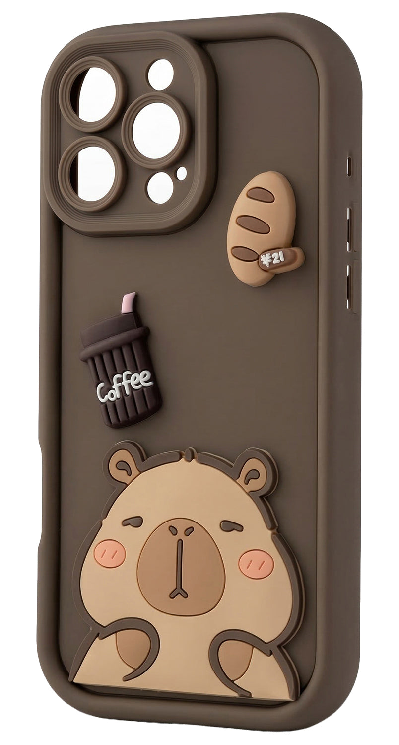 Case for Samsung Galaxy S25 Ultra S938, OEM, Ultra Trendy 3D Capybara, Brown