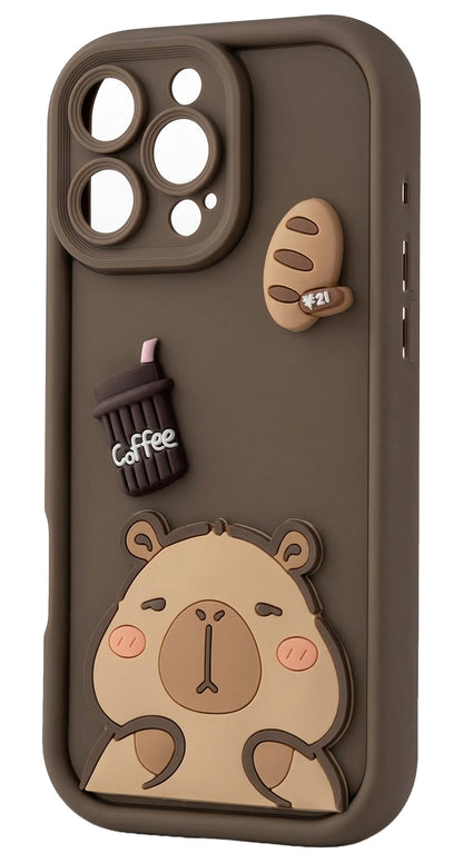 Case for Samsung Galaxy S26 Plus S947, OEM, Ultra Trendy 3D Capybara, Brown