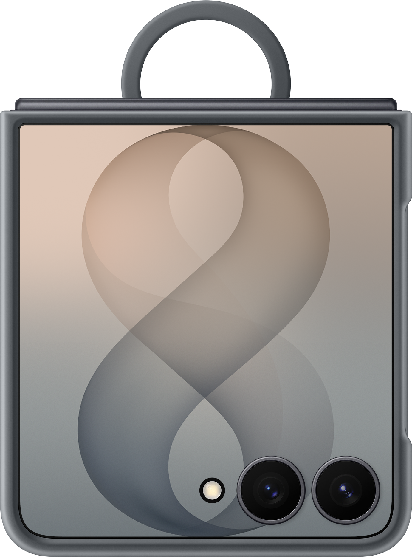 Case for Samsung Galaxy Z Flip8 F776, Silicone Ring Magnet, Black EF-EF776CBEGWW