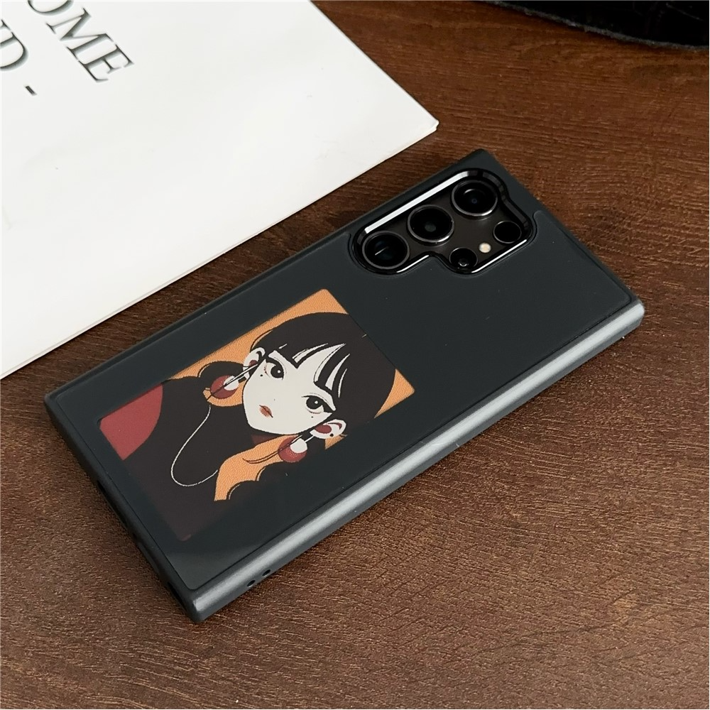 Etui na Samsung Galaxy S25 Ultra S938, OEM, Wyświetlacz E-Ink na zamówienie, Czarny