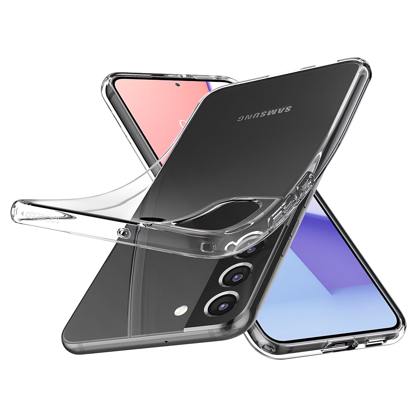 Etui do Samsung Galaxy S22 5G S901, Spigen, ciekłokrystaliczne, przezroczyste 