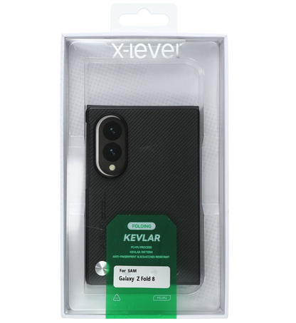 Etui na Samsung Galaxy Z Fold8 F971, X-Level, Carbon, Czarny