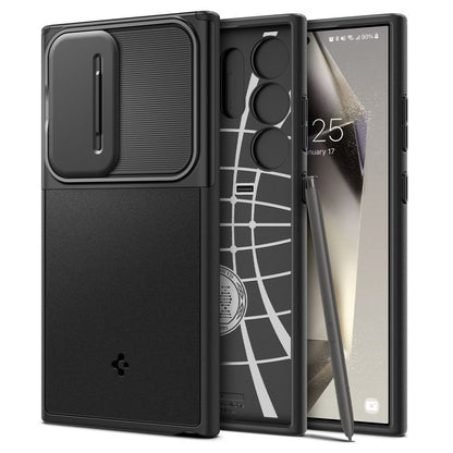 Etui do Samsung Galaxy S24 Ultra S928, Spigen, OPTIK ARMOR, Czarny ACS07313 