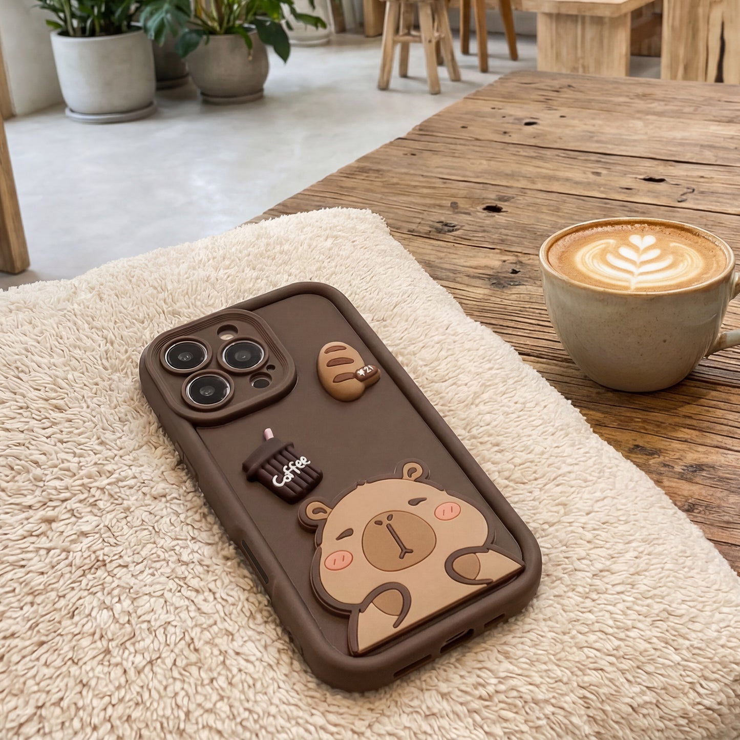 Case for Samsung Galaxy S25 Ultra S938, OEM, Ultra Trendy 3D Capybara, Brown