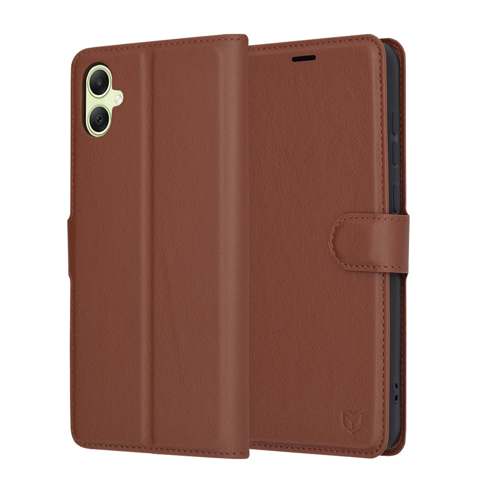 Etui na Samsung Galaxy A05 A055, Techsuit, Leather Folio, Brązowy