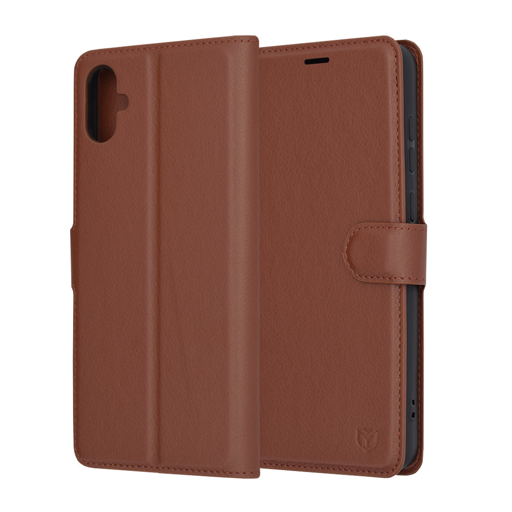 Etui na Samsung Galaxy A05 A055, Techsuit, Leather Folio, Brązowy