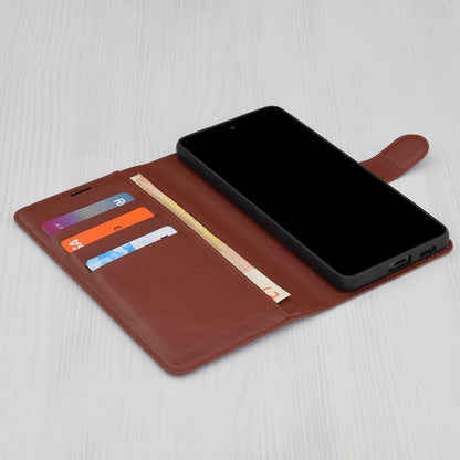 Case for Samsung Galaxy A05s A057, Techsuit, Leather Folio, Brown