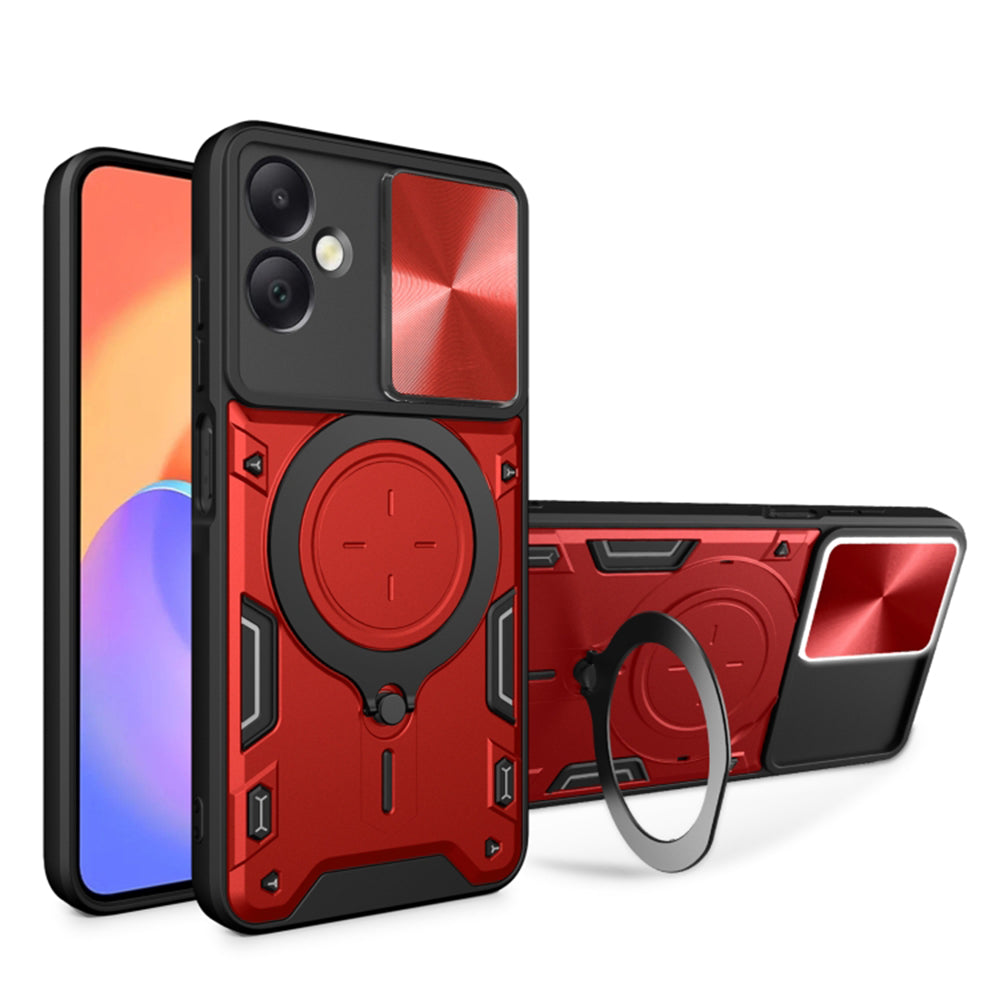 Etui na Samsung Galaxy A06 A065, Techsuit, CamGuard Pro, Czerwony