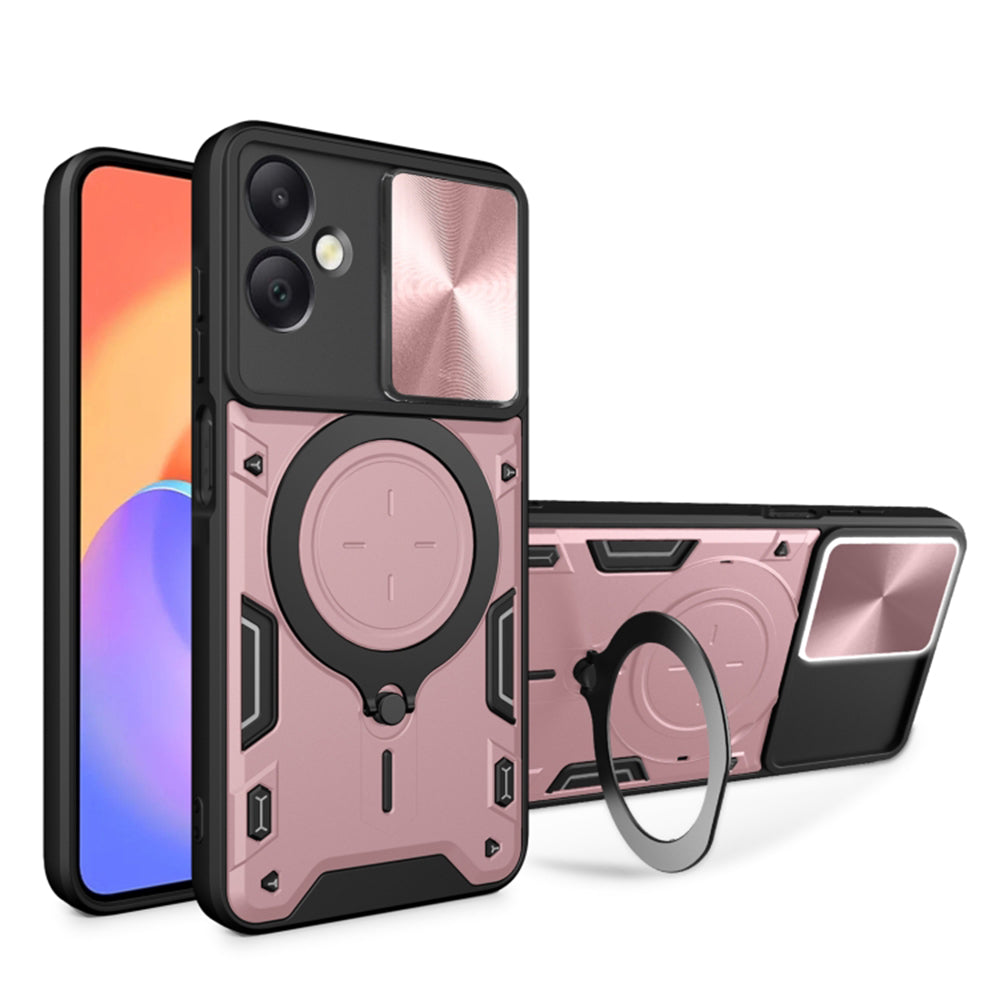 Etui na Samsung Galaxy A06 A065, Techsuit, CamGuard Pro, Różowo-Złote