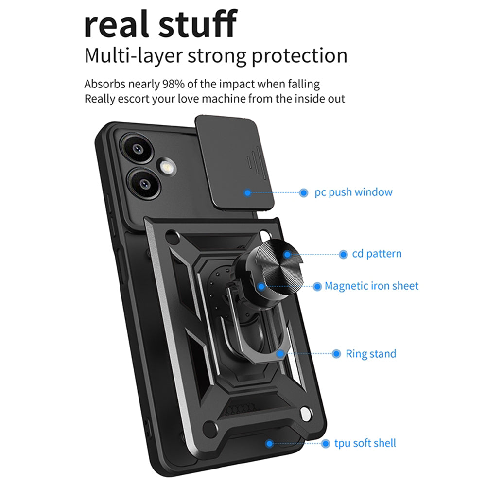 Case for Samsung Galaxy A06 A065, Techsuit, CamShield, Green