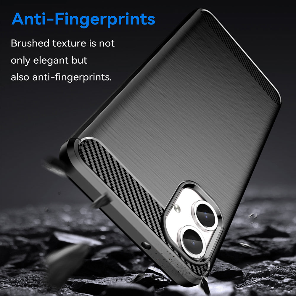 Case for Samsung Galaxy A06 A065, Techsuit, Carbon, Black