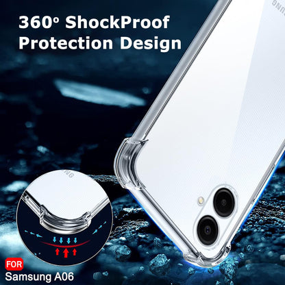 Case for Samsung Galaxy A06 A065, Techsuit, Shockproof Clear, Transparent