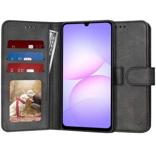 Etui na Samsung Galaxy A07 4G A075, Techsuit, Diary Book, czarne