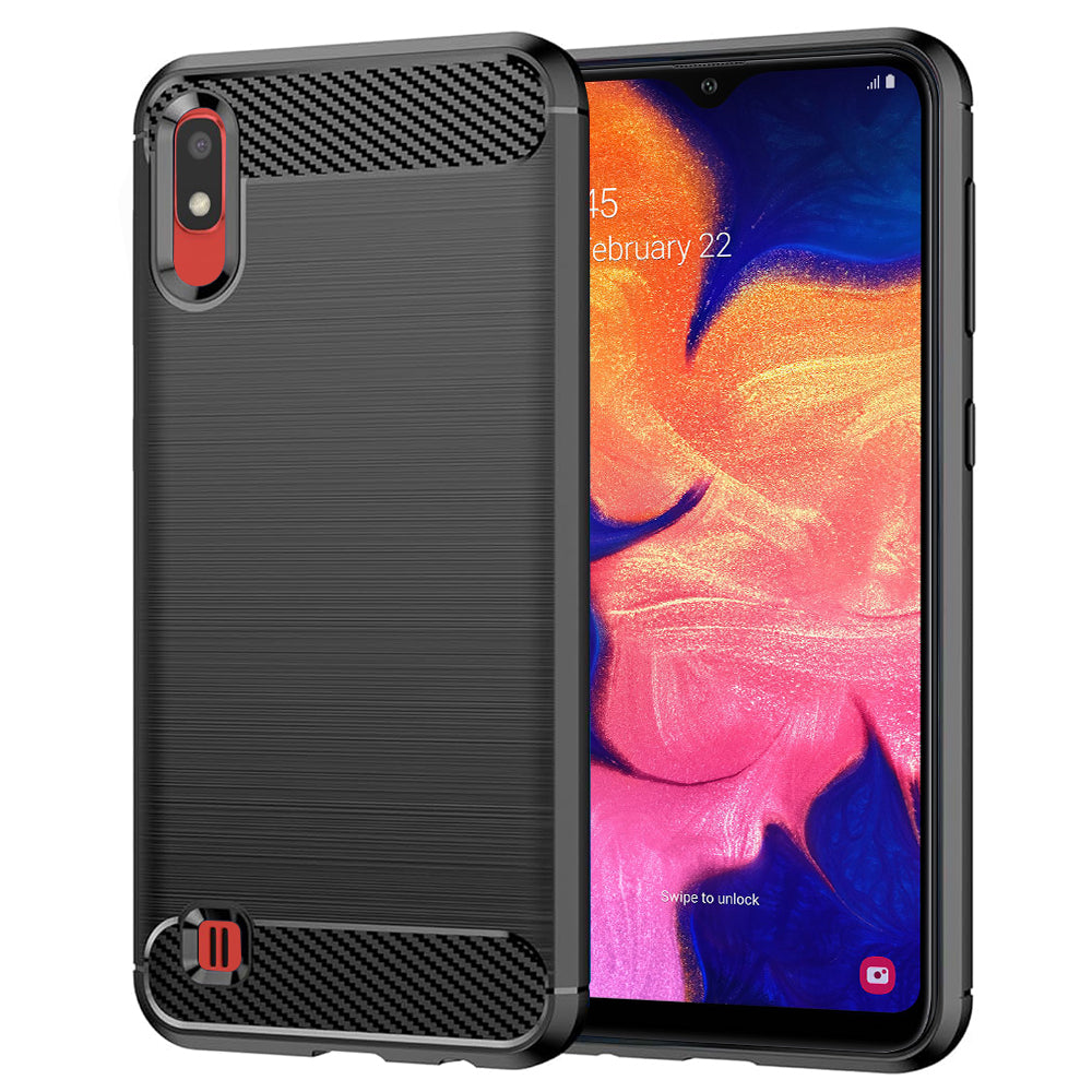 Etui na Samsung Galaxy A10 A105 / M10 M105, Techsuit, Carbon, Czarny