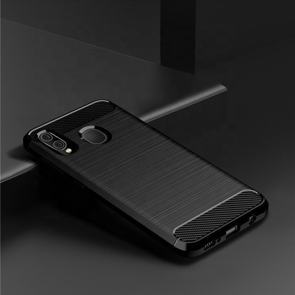 Etui na Samsung Galaxy A10 A105 / M10 M105, Techsuit, Carbon, Czarny