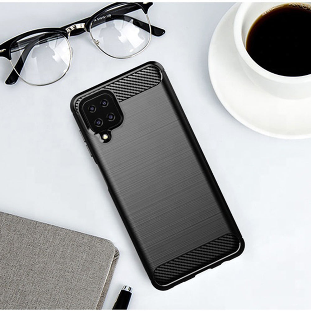 Etui na Samsung Galaxy A12 Nacho A127 / A12 A125, Techsuit, Carbon, Czarny