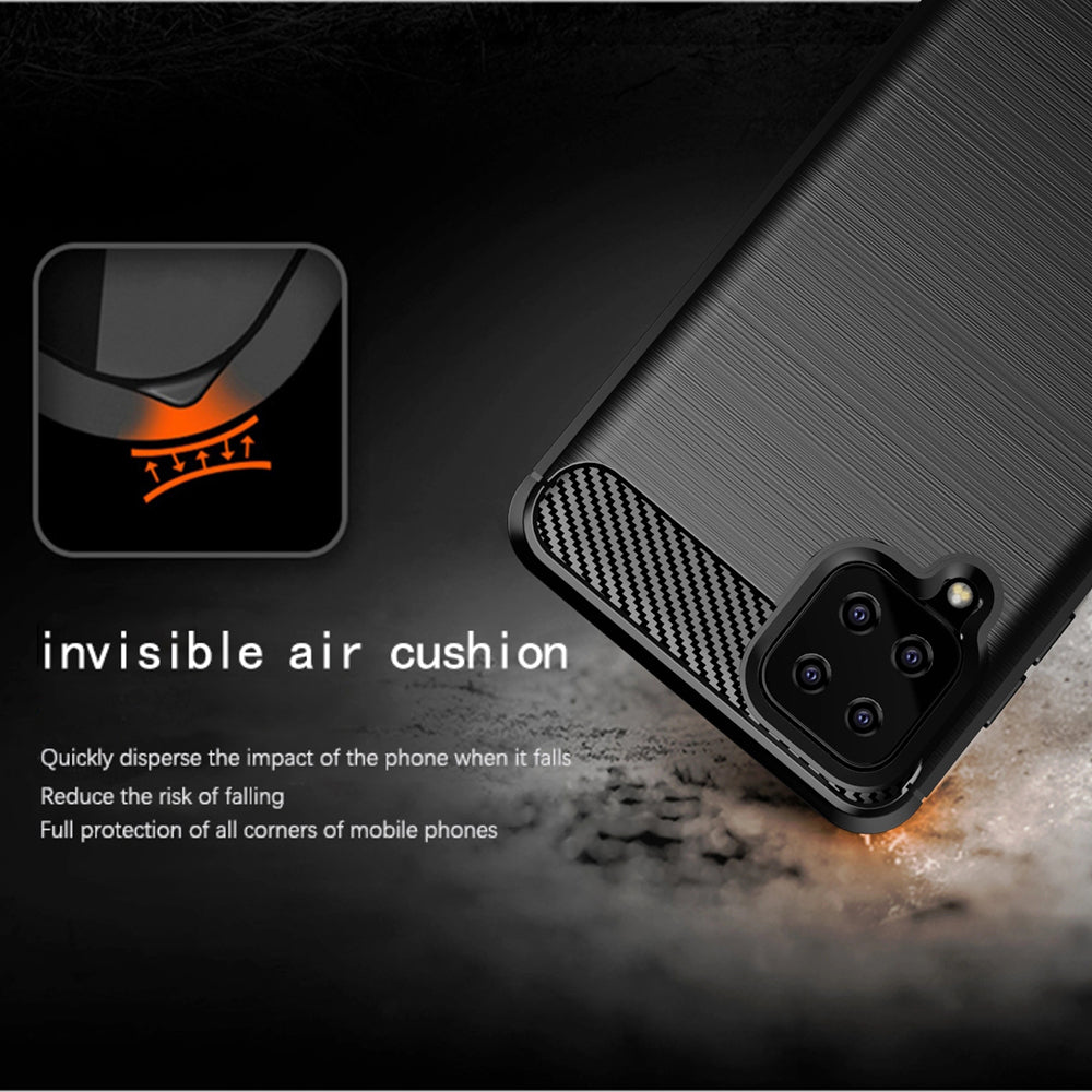 Etui na Samsung Galaxy A12 Nacho A127 / A12 A125, Techsuit, Carbon, Czarny