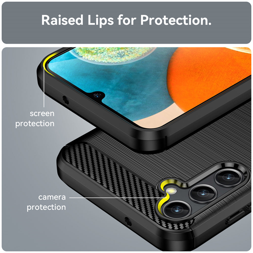 Etui na Samsung Galaxy A14 A145 / A14 5G A146, Techsuit, Carbon, Czarny