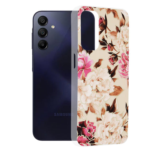 Etui na Samsung Galaxy A15 5G A156 / A15 A155, Techsuit, Marble, Beżowy
