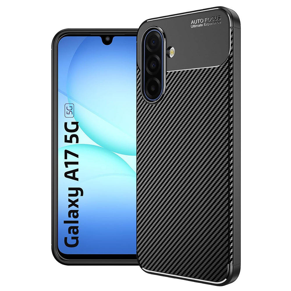 Case for Samsung Galaxy A17 5G, Techsuit, CarbonFiber, Black