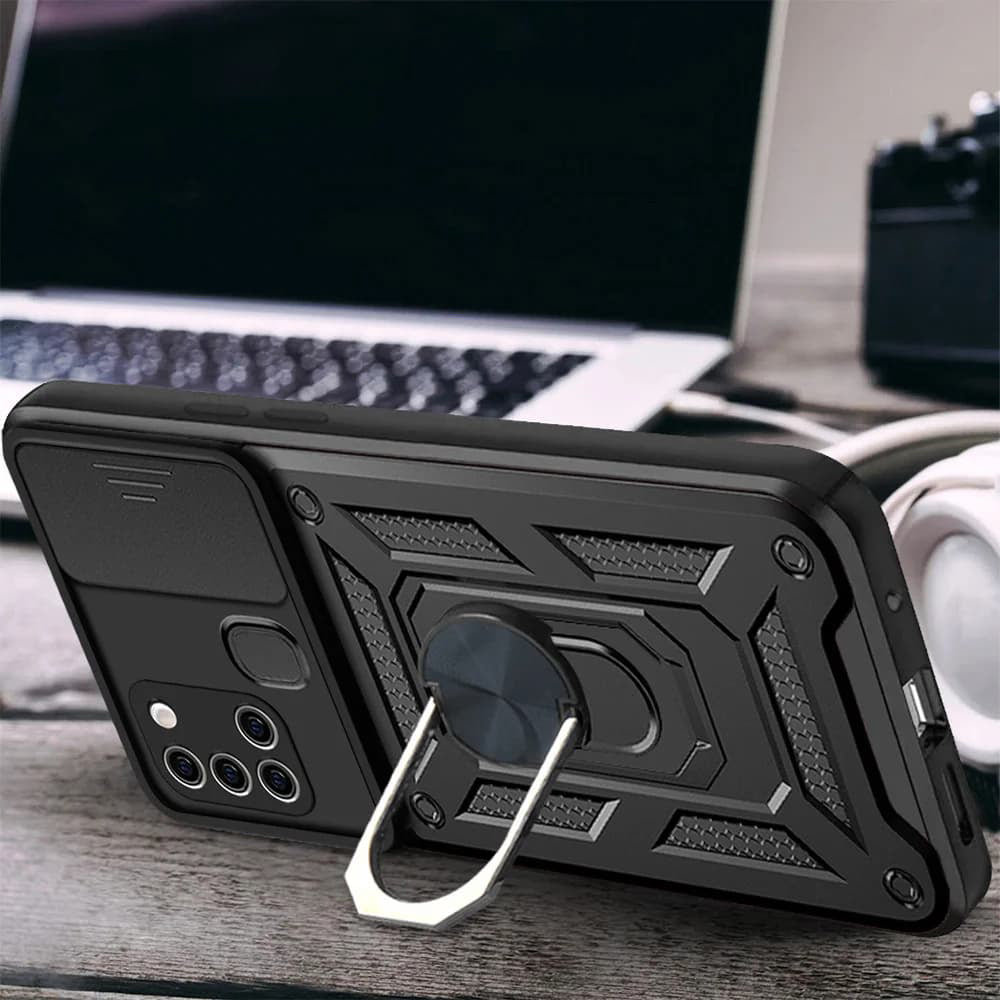 Etui na Samsung Galaxy A21s A217, Techsuit, CamShield, Czarny