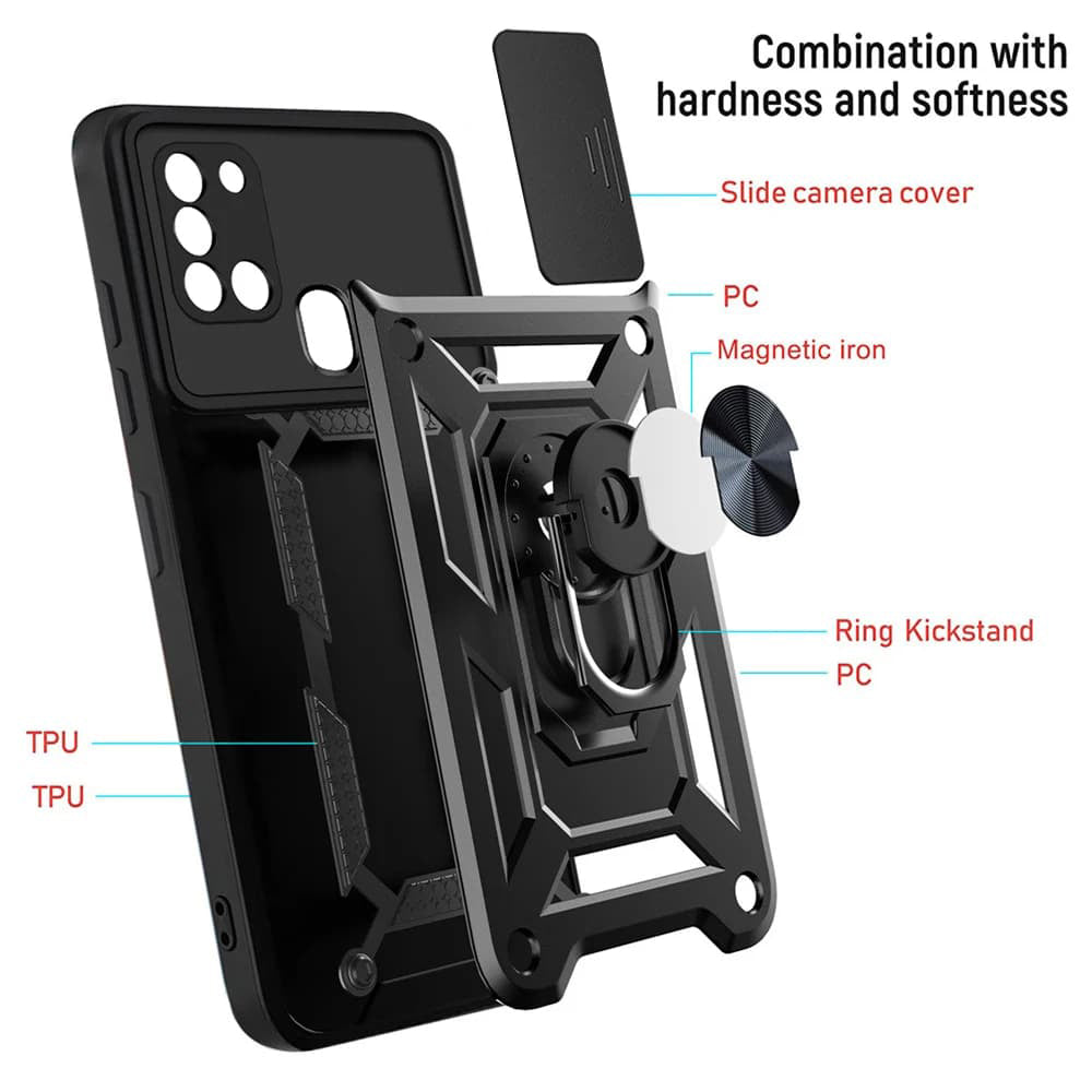 Etui na Samsung Galaxy A21s A217, Techsuit, CamShield, Czarny