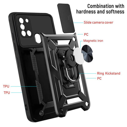 Etui na Samsung Galaxy A21s A217, Techsuit, CamShield, Czarny