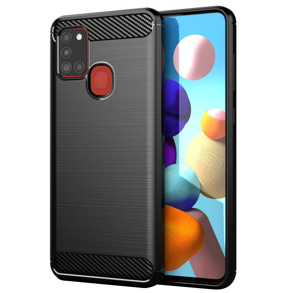 Etui na Samsung Galaxy A21s A217, Techsuit, Carbon, Czarny