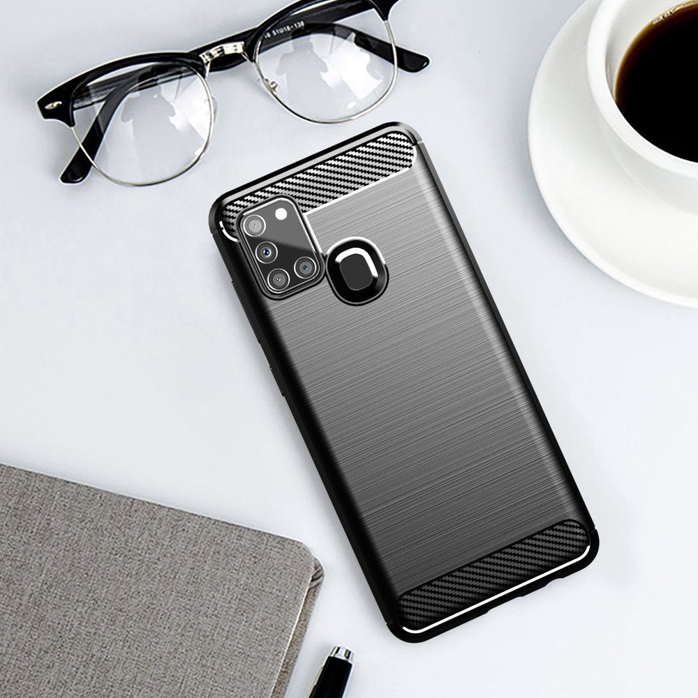 Etui na Samsung Galaxy A21s A217, Techsuit, Carbon, Czarny