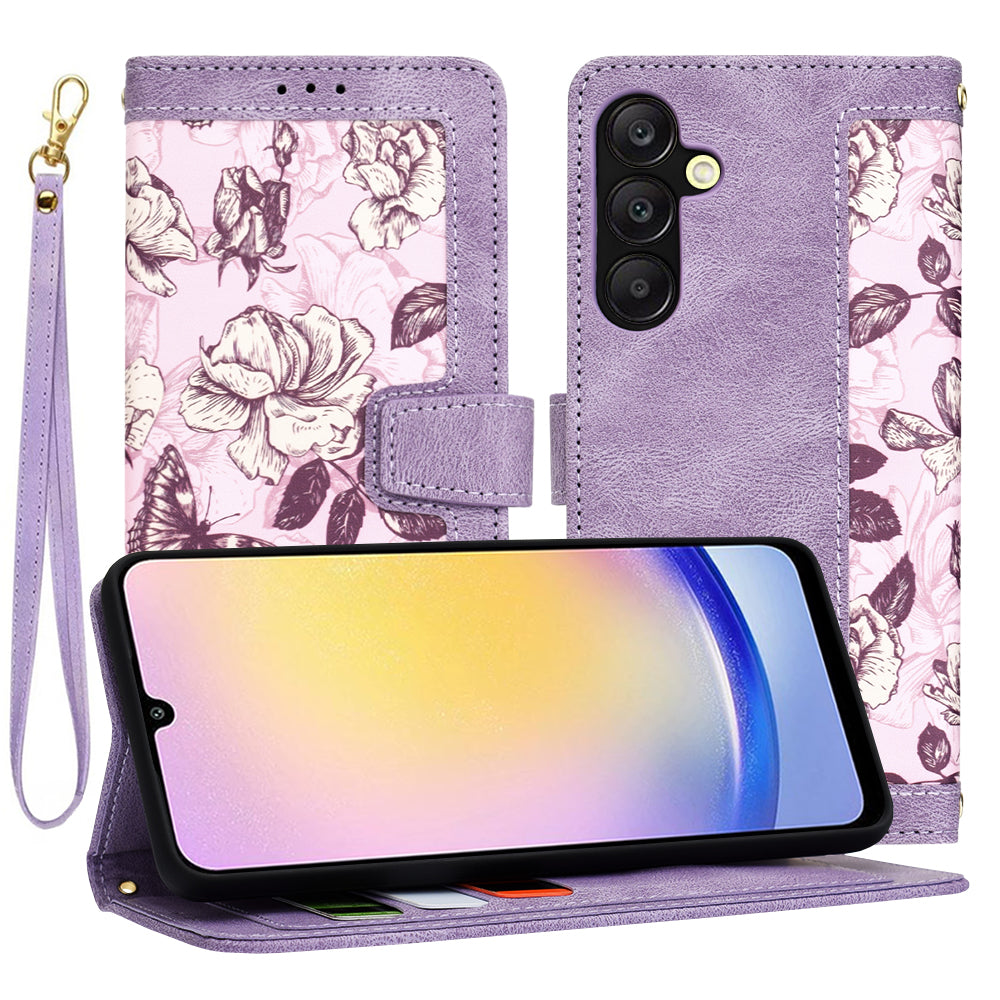 Case for Samsung Galaxy A25 A256, Techsuit, FlipCraft, Purple