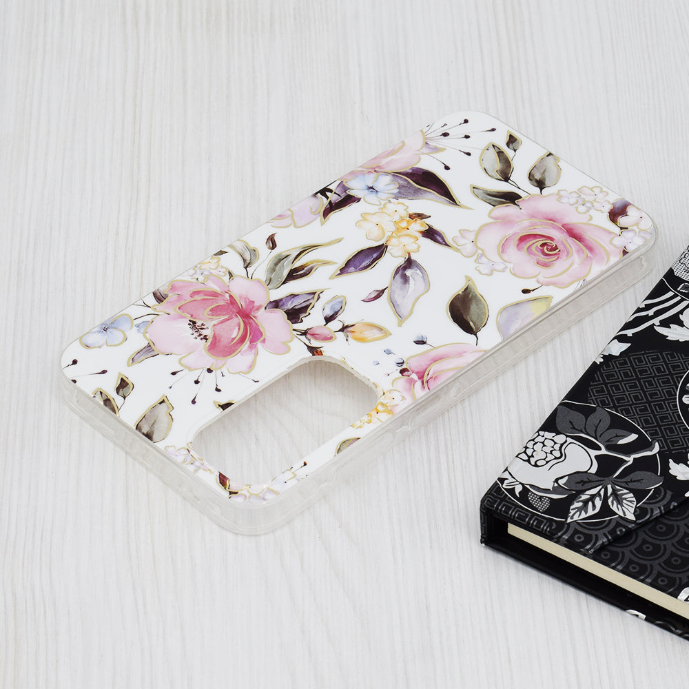 Etui na Samsung Galaxy A35 5G A356, Techsuit, Marble, Białe