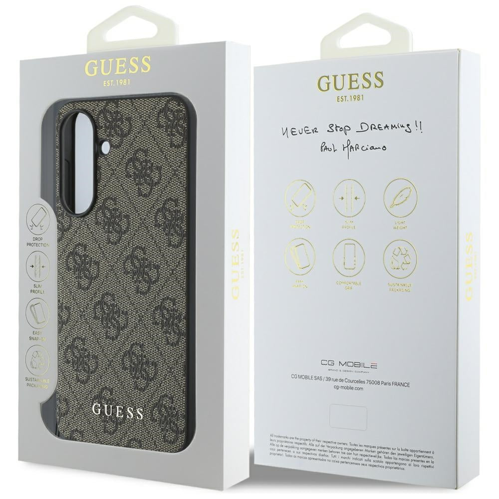 Etui na Samsung Galaxy A36 A366, Guess, 4G Charm, Brązowy