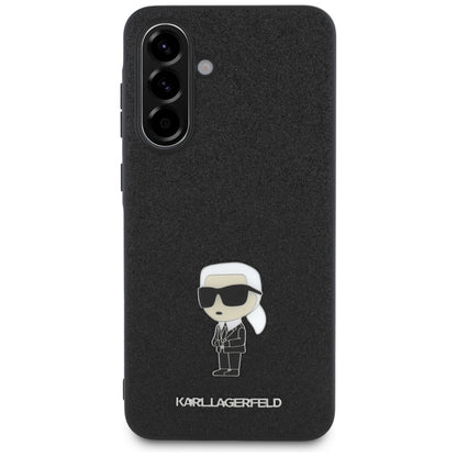 Case for Samsung Galaxy A36 A366, Karl Lagerfeld, Glitter Fixed Ikonik Karl, Black