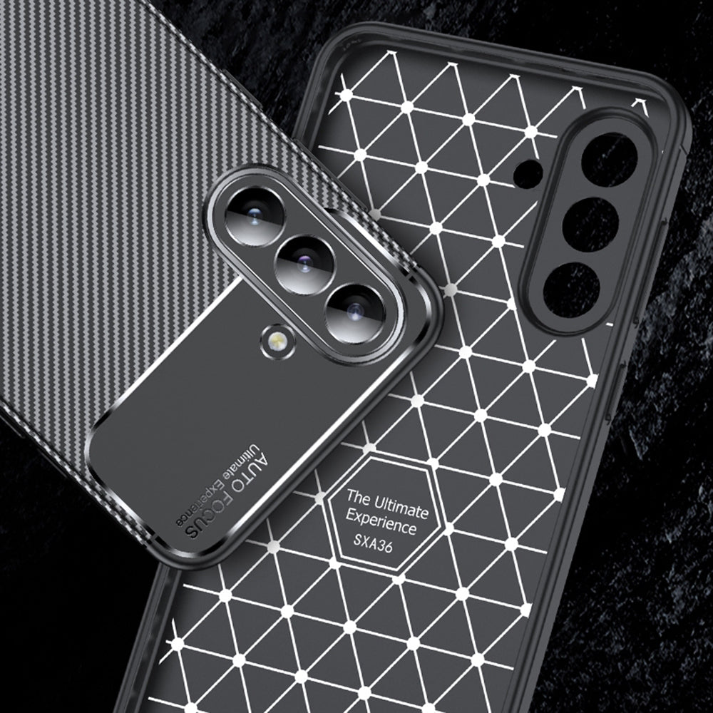 Etui na Samsung Galaxy A36 A366, Techsuit, CarbonFiber, czarne