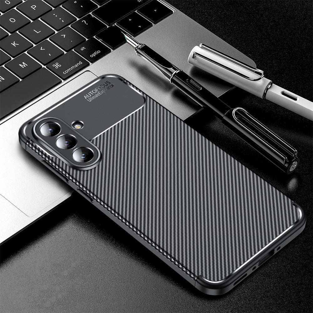Etui na Samsung Galaxy A36 A366, Techsuit, CarbonFiber, czarne