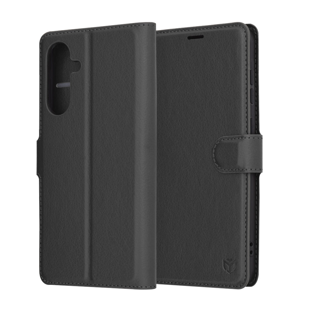 Case for Samsung Galaxy A36 A366, Techsuit, Leather Folio, Black
