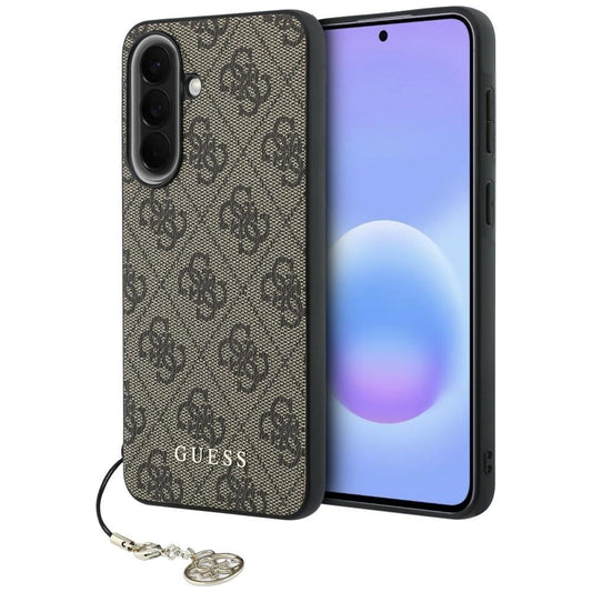Etui na Samsung Galaxy A37 5G, Guess, 4G Classic Logo Charm, Brązowe