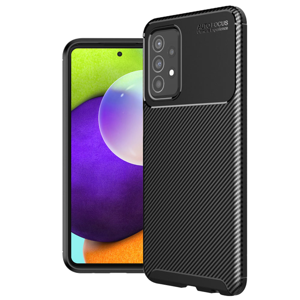 Case for Samsung Galaxy A52s 5G A528 / A52 5G A526 / A52 A525, Techsuit, CarbonFiber, Black