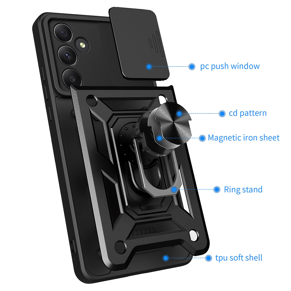 Etui na Samsung Galaxy A55 5G A556, Techsuit, CamShield, Niebieskie