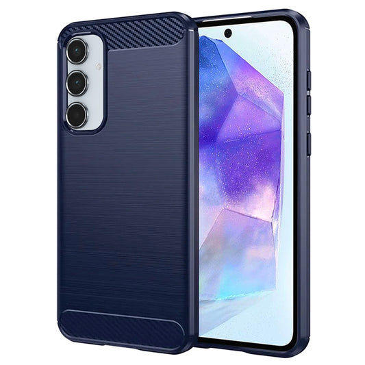 Etui na Samsung Galaxy A55 5G A556, Techsuit, Carbon, Niebieskie