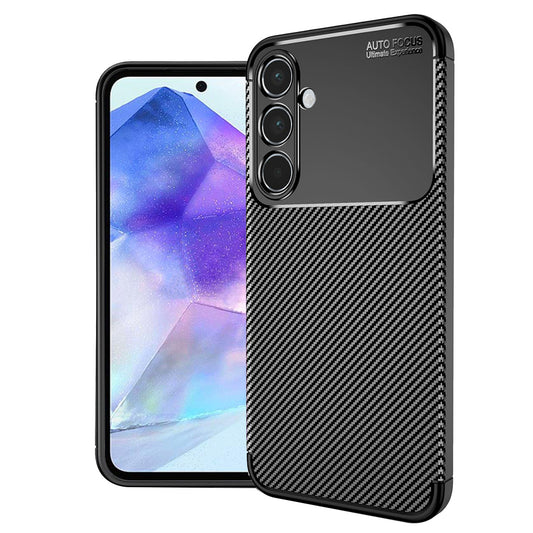 Etui na Samsung Galaxy A55 5G A556, Techsuit, CarbonFiber, czarne