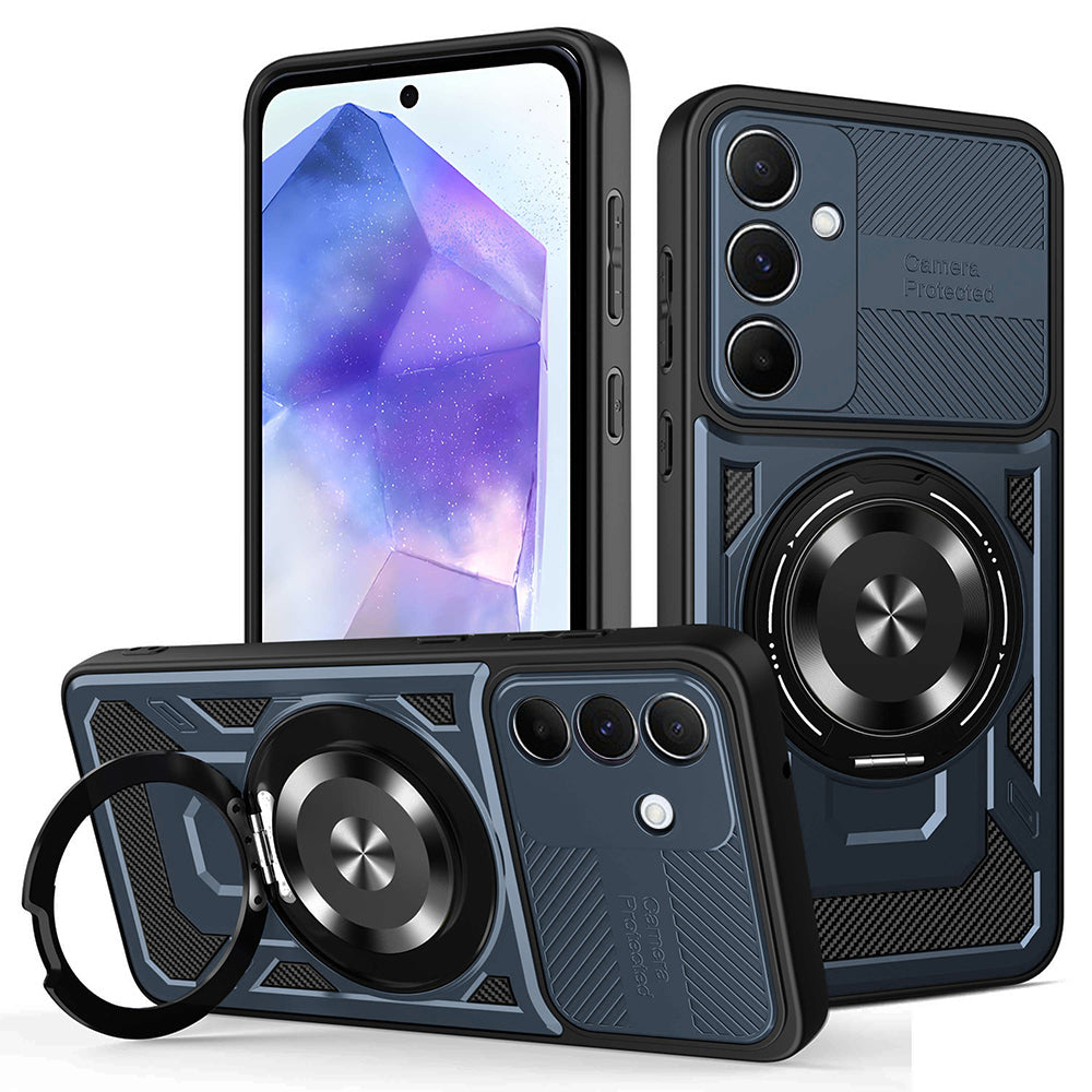 Case for Samsung Galaxy A55 5G A556, Techsuit, RuggedCam, Blue