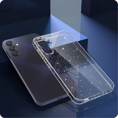 Etui na Samsung Galaxy A55 5G A556, Techsuit, SparkleSkin, Przezroczyste