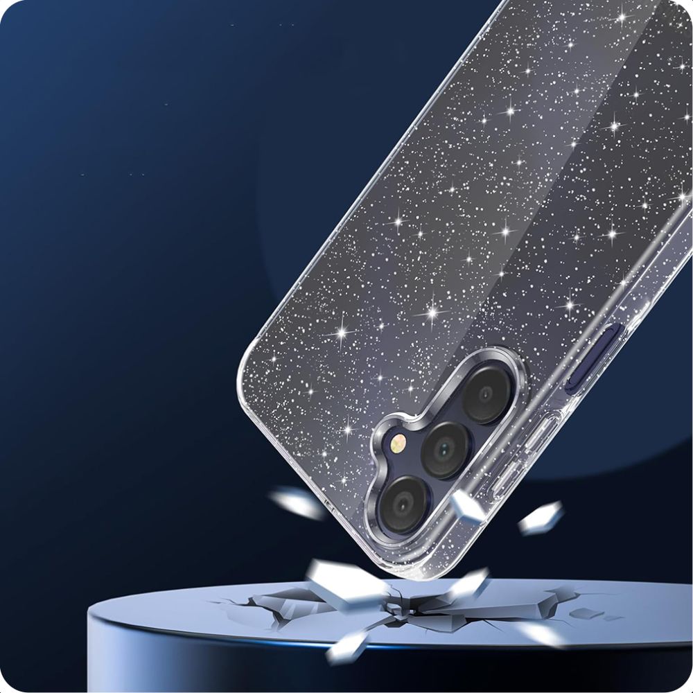 Etui na Samsung Galaxy A55 5G A556, Techsuit, SparkleSkin, Przezroczyste