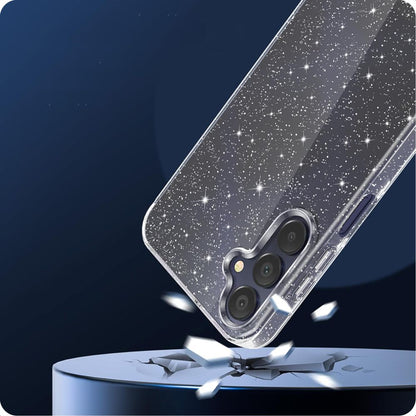 Etui na Samsung Galaxy A55 5G A556, Techsuit, SparkleSkin, Przezroczyste