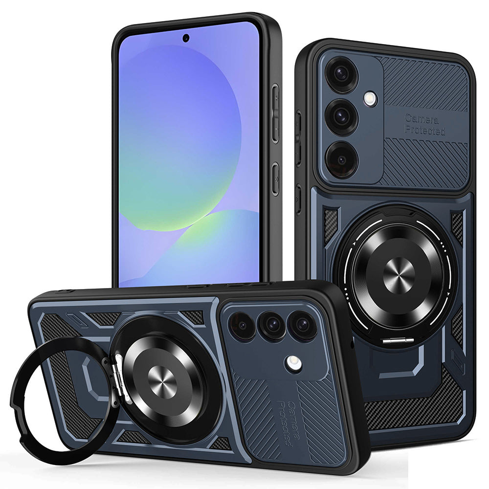 Etui na Samsung Galaxy A56 A566 / A36 A366, Techsuit, RuggedCam, Niebieskie