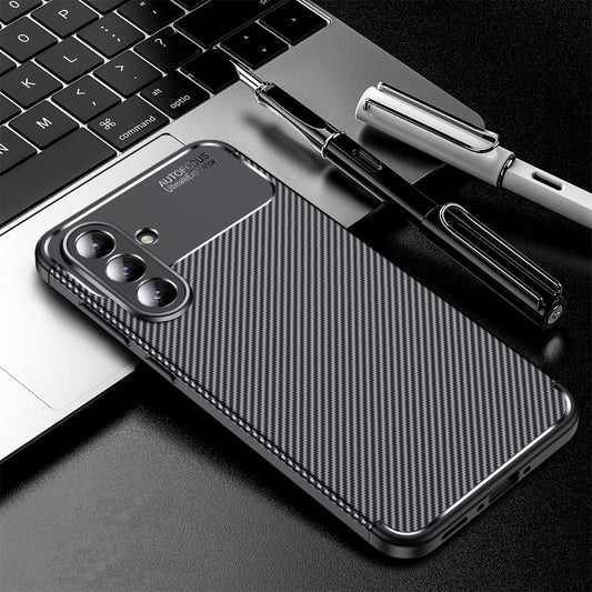 Etui na Samsung Galaxy A56 A566, Techsuit, CarbonFiber, czarne