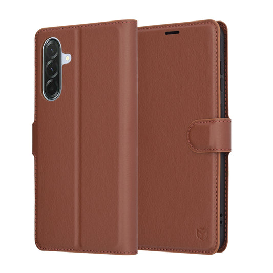Etui na Samsung Galaxy A56 A566, Techsuit, Leather Folio, Brązowy