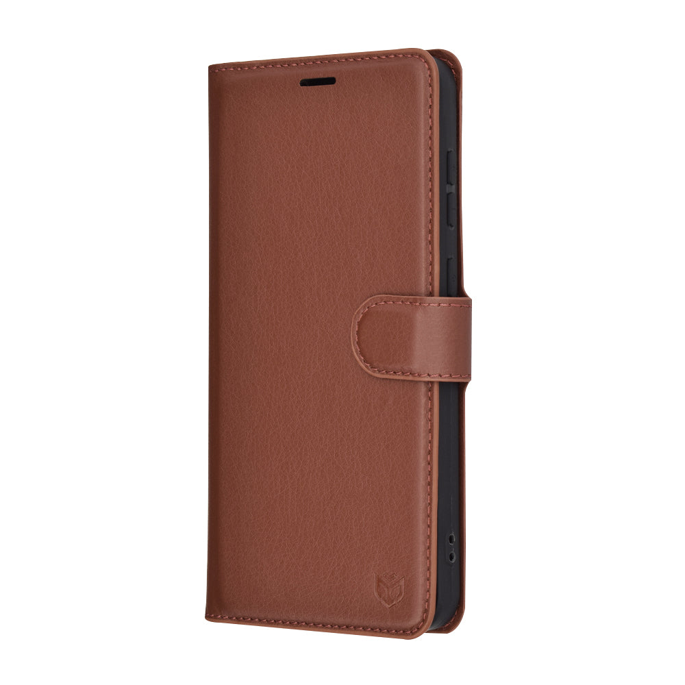 Case for Samsung Galaxy A56 A566, Techsuit, Leather Folio, Brown