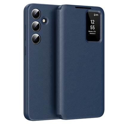 Etui na Samsung Galaxy A56 A566, Techsuit, SmartView, Niebieskie